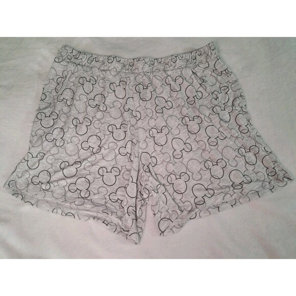 Disney Costco Mickey Mouse Womens Cozy Pajamas Shorts Set Pockets EUC Size M - Picture 7 of 12
